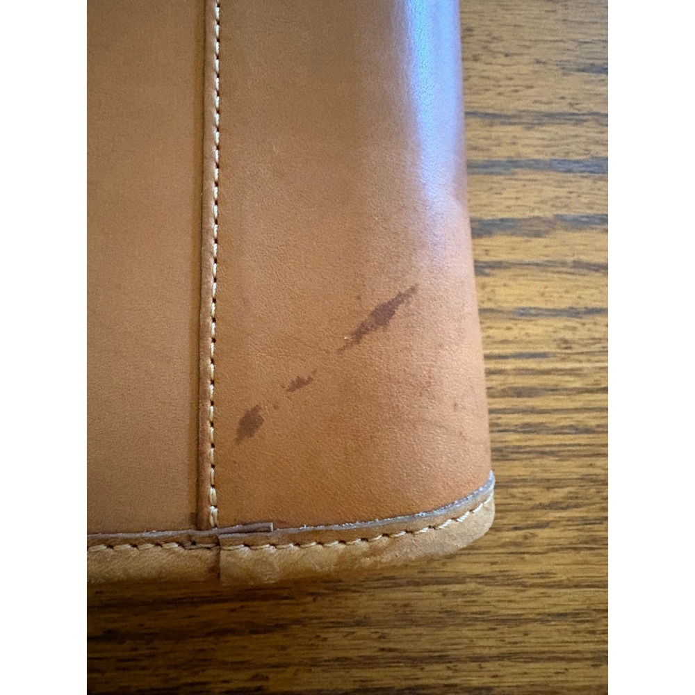 Coach Vintage Tan Leather Zip Around Portfolio Organizer Document Case Tan - Picture 6 of 16